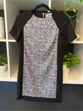 Pink Martini Black Shift Dress with Patterned Front